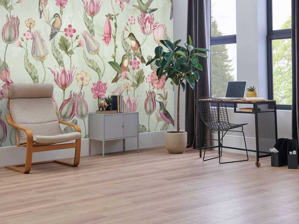 Spring Hummingbird Symphony - Mint Green Harmony