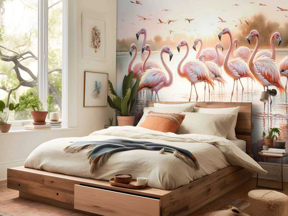 Serene Flamingo Sunrise