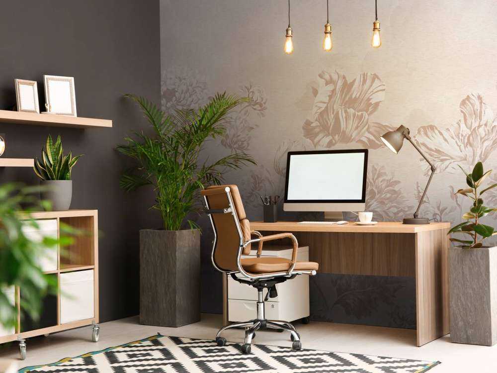 Baroque floral landscape - powder pink