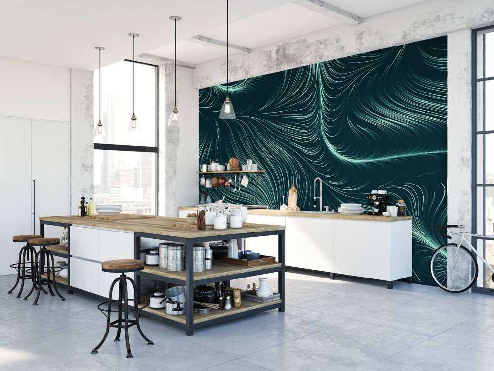 Green illuminated lines