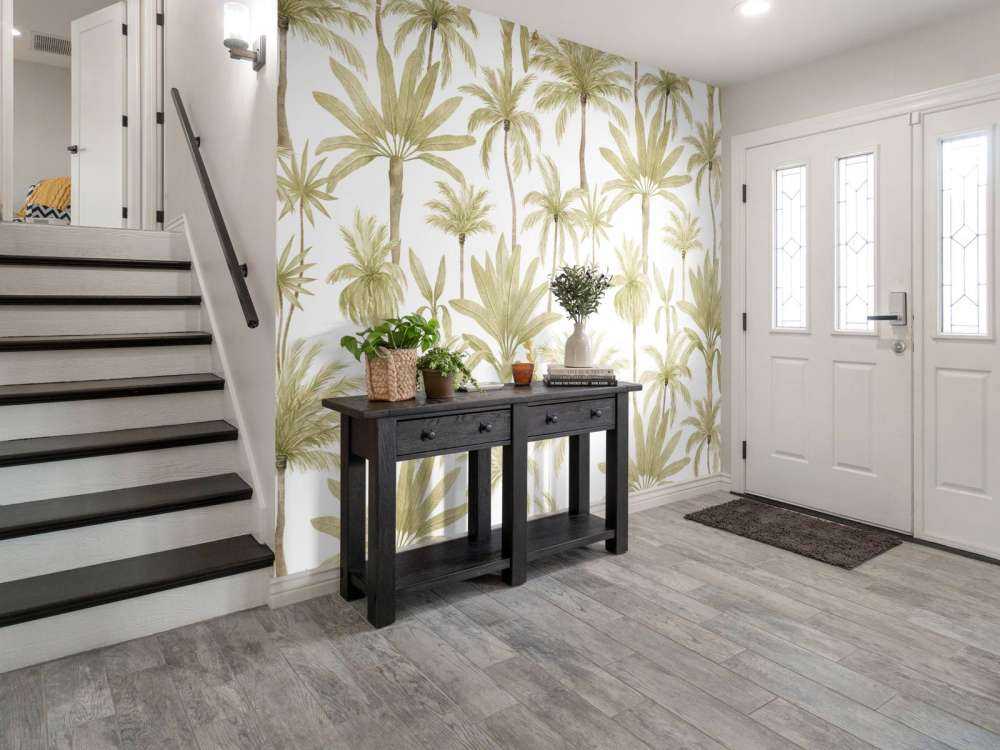 Tropical watercolour trees