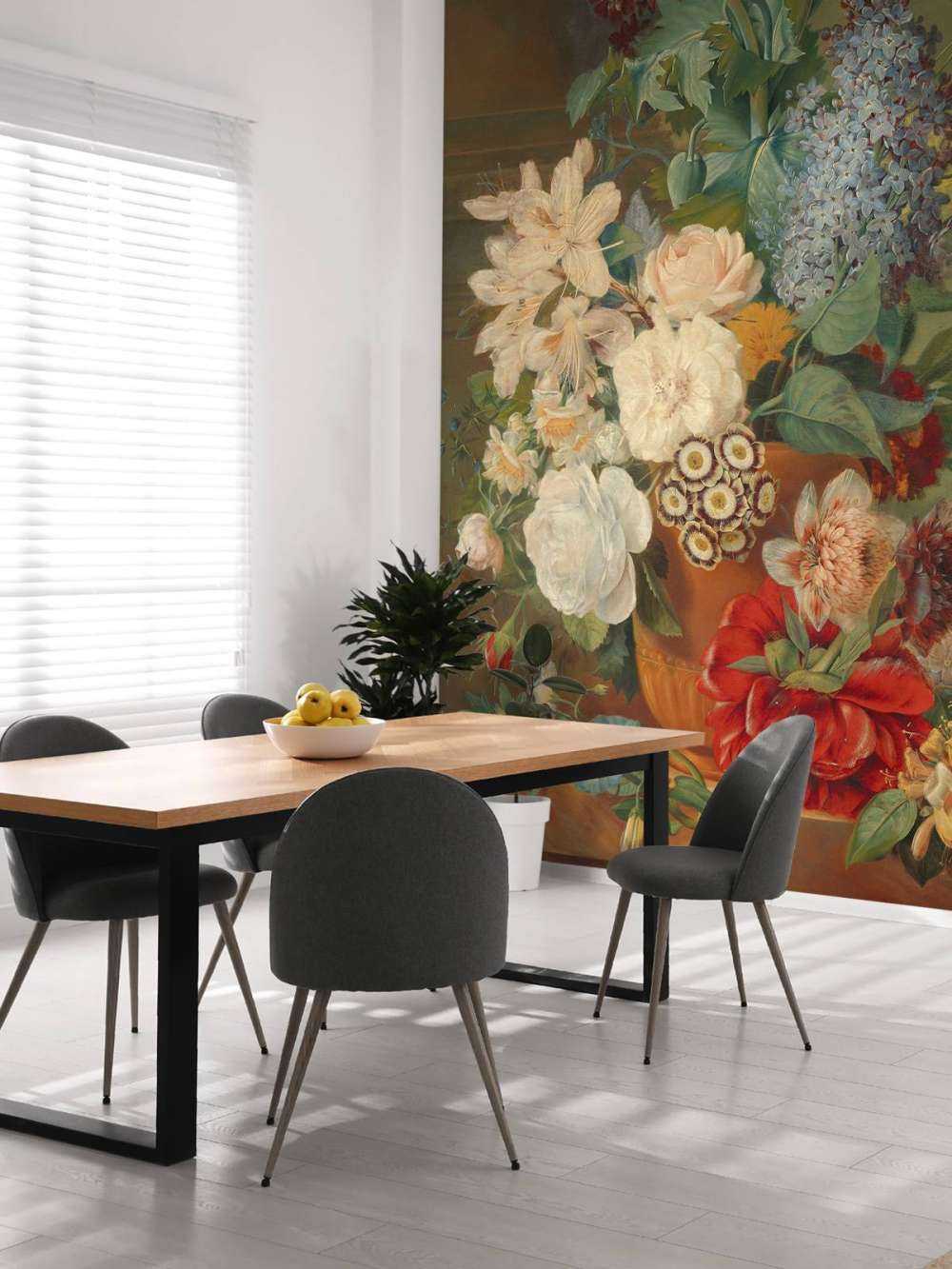 Flowers in a terracotta vase