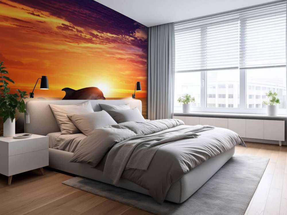 Dolphins in evening sun