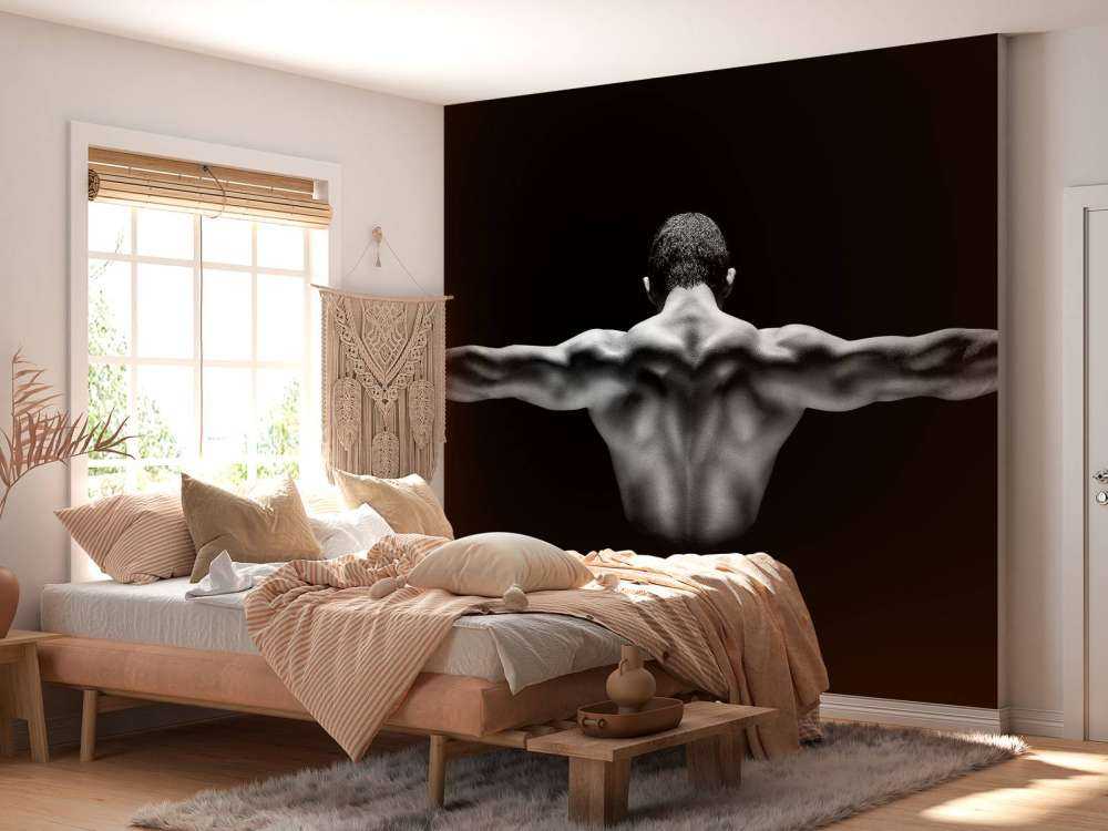 Man with outstretched arms