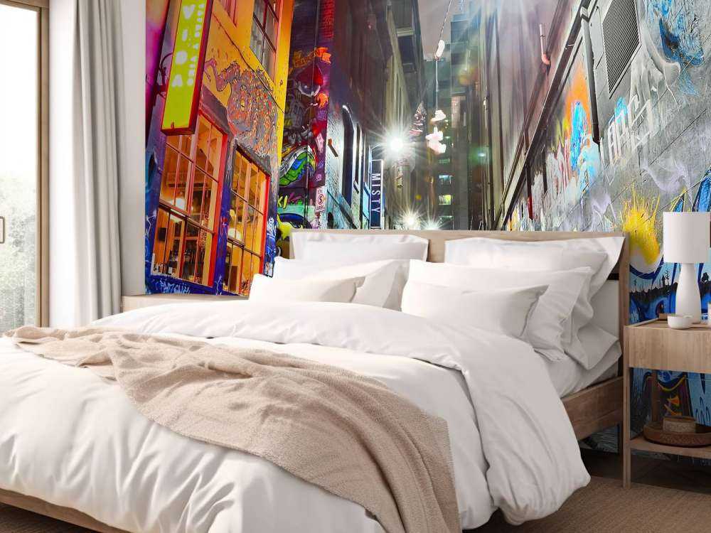 Street with graffiti