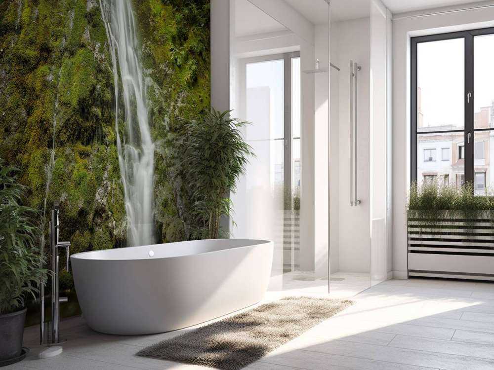 Waterfall with beautiful greenery