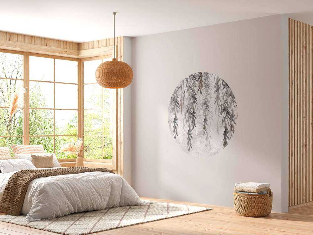 Hanging branches over concrete