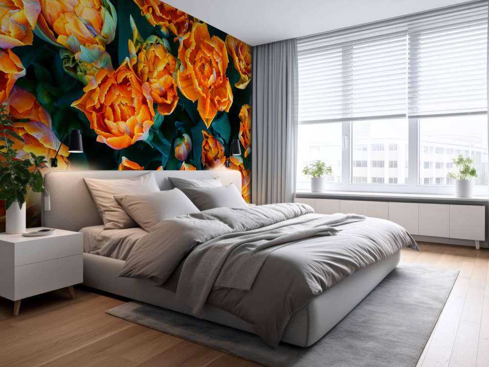 Close-up orange tulips