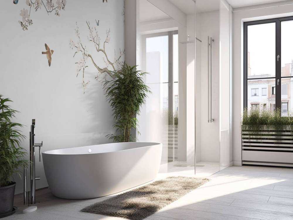 Blossom branches and birds