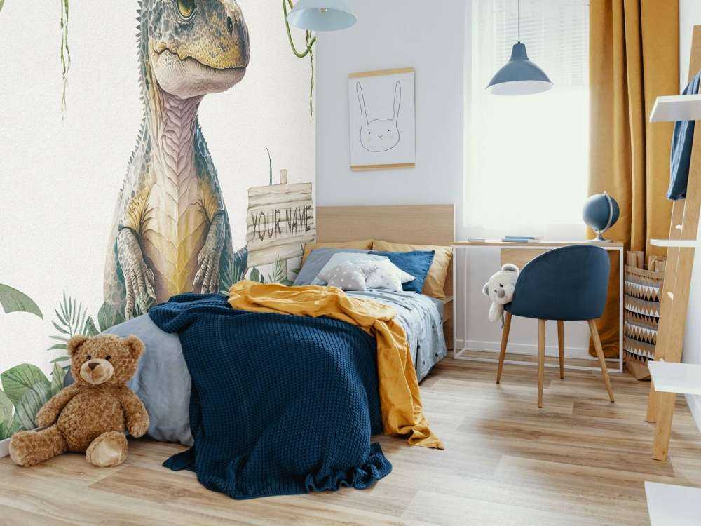 Baby t-rex in the jungle