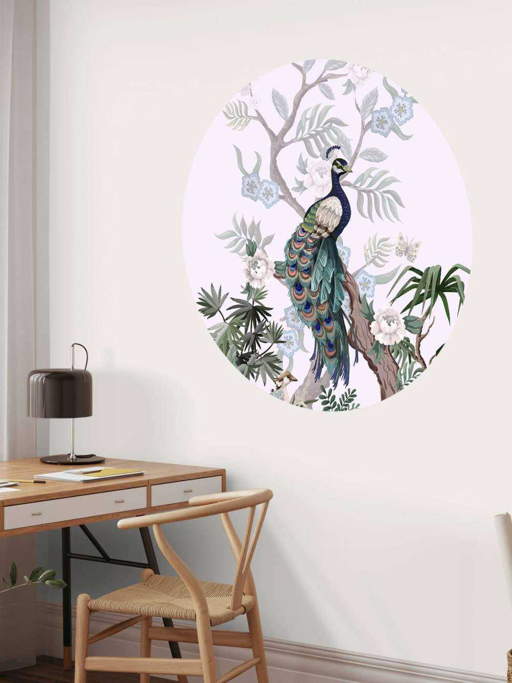 Peacocks and peonies