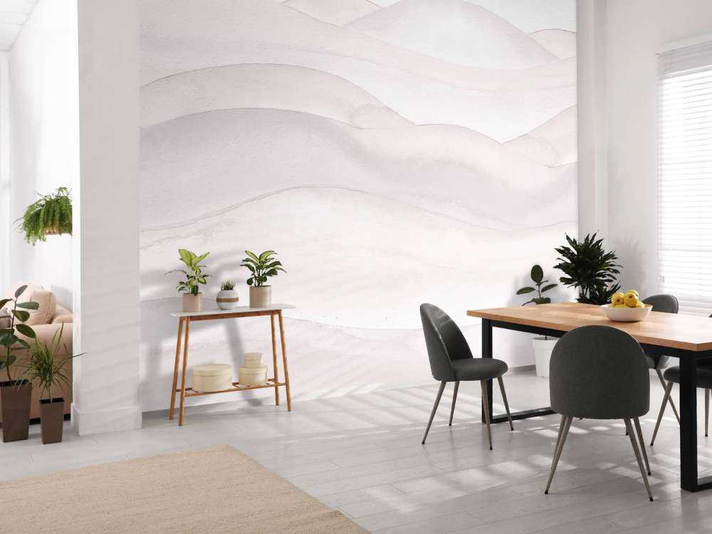 Abstract wavy gradient - powder pink