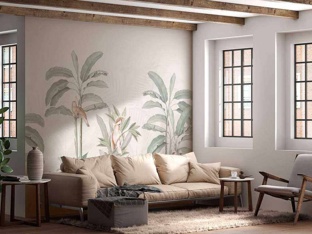 Vintage Jungle Landscape - pastel