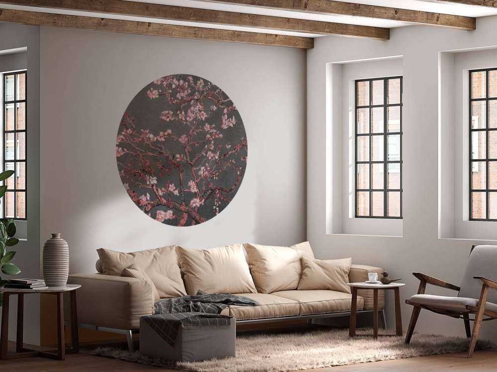 Almond Blossom with a Red Hue