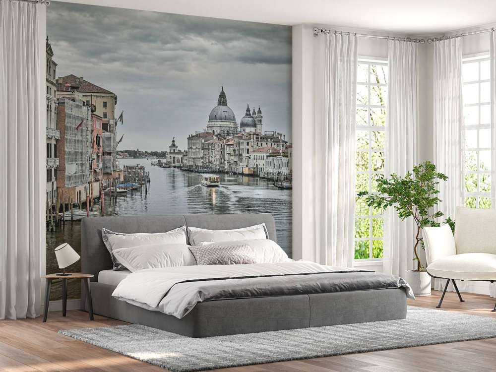 Canal with boats in Venice