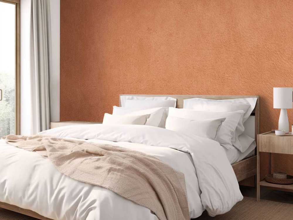 Leather structure in terracotta colours