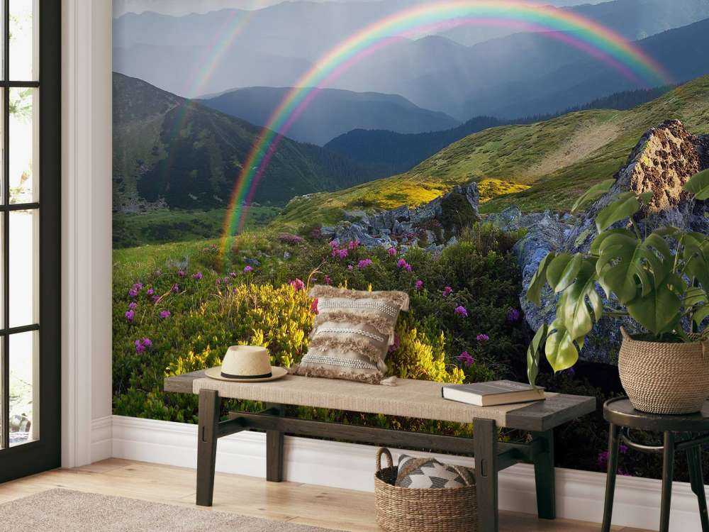 Landscape with flowers