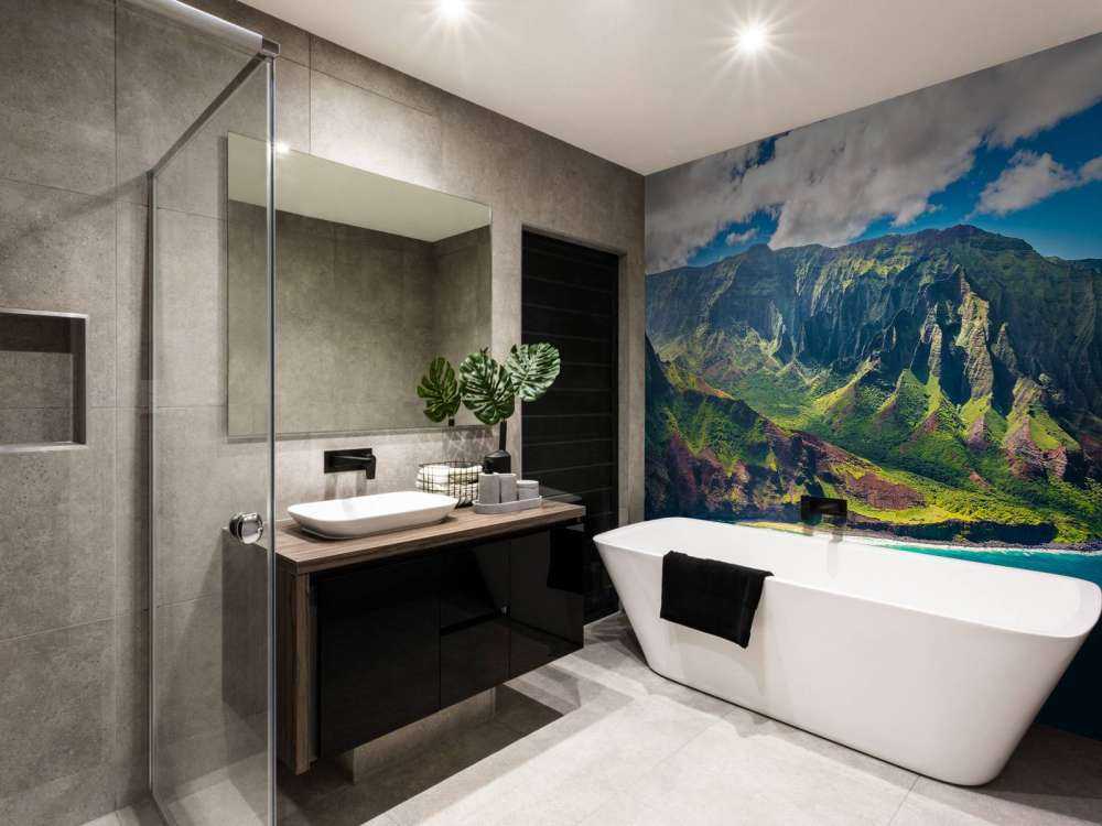 Mountains along the coast