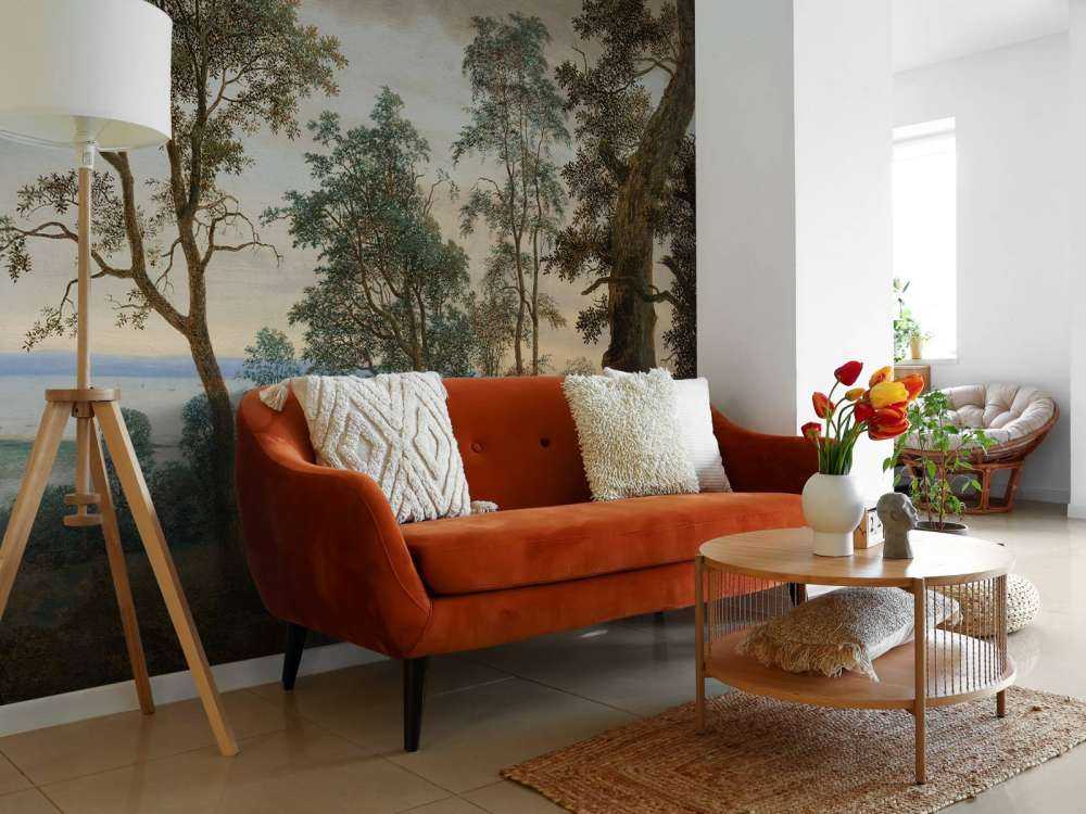 River landscape seen through trees