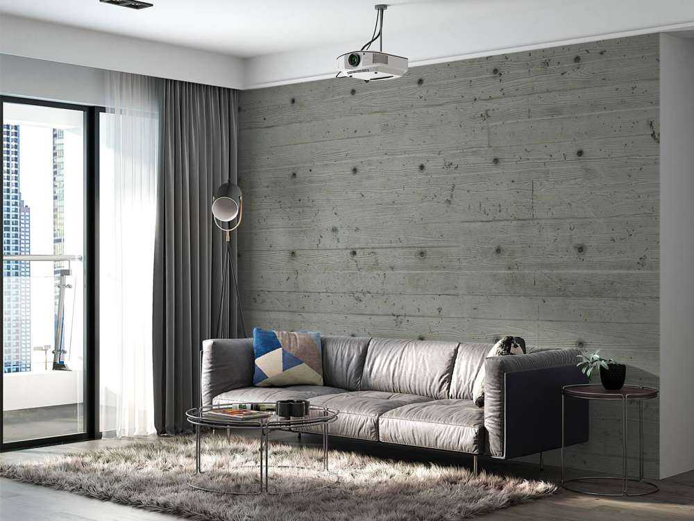 Concrete with wood look