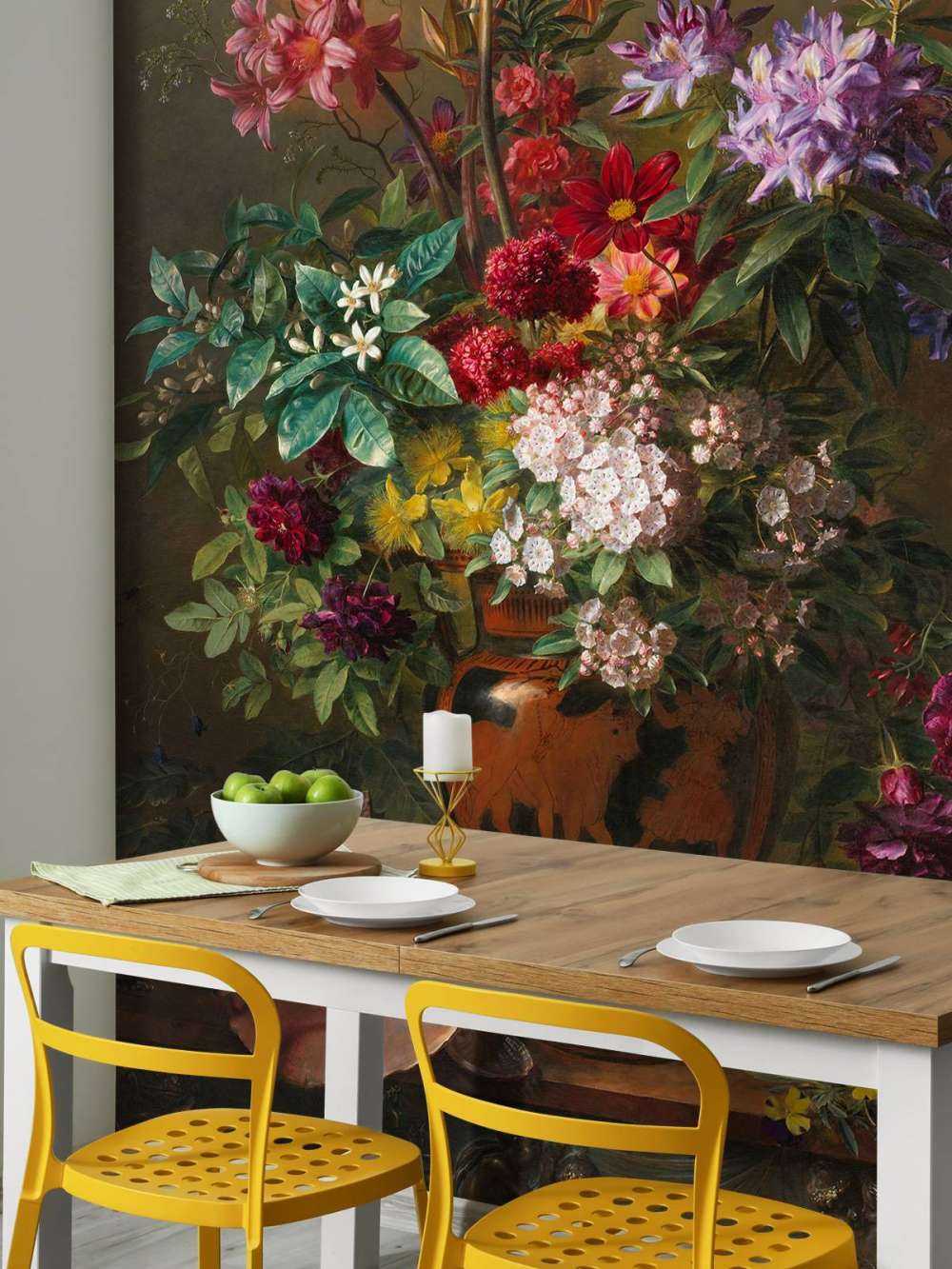 Still life with flowers in a Greek vase