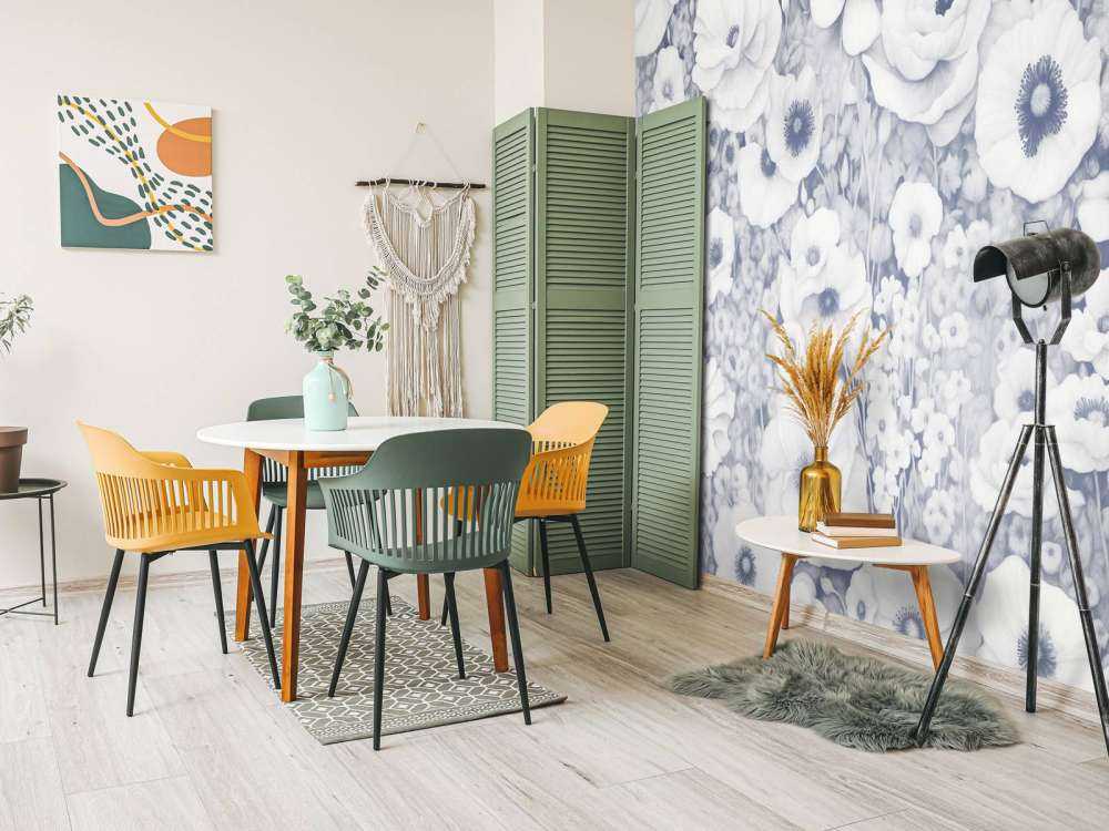 Poppy Tale Monochrome Blue