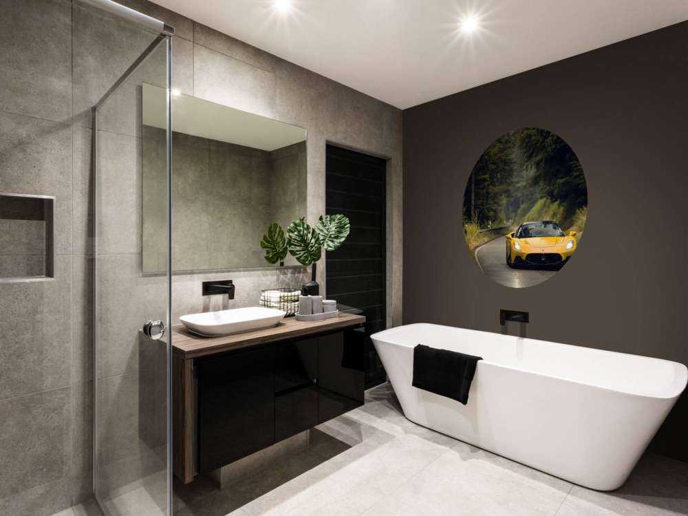 Maserati in the green forest