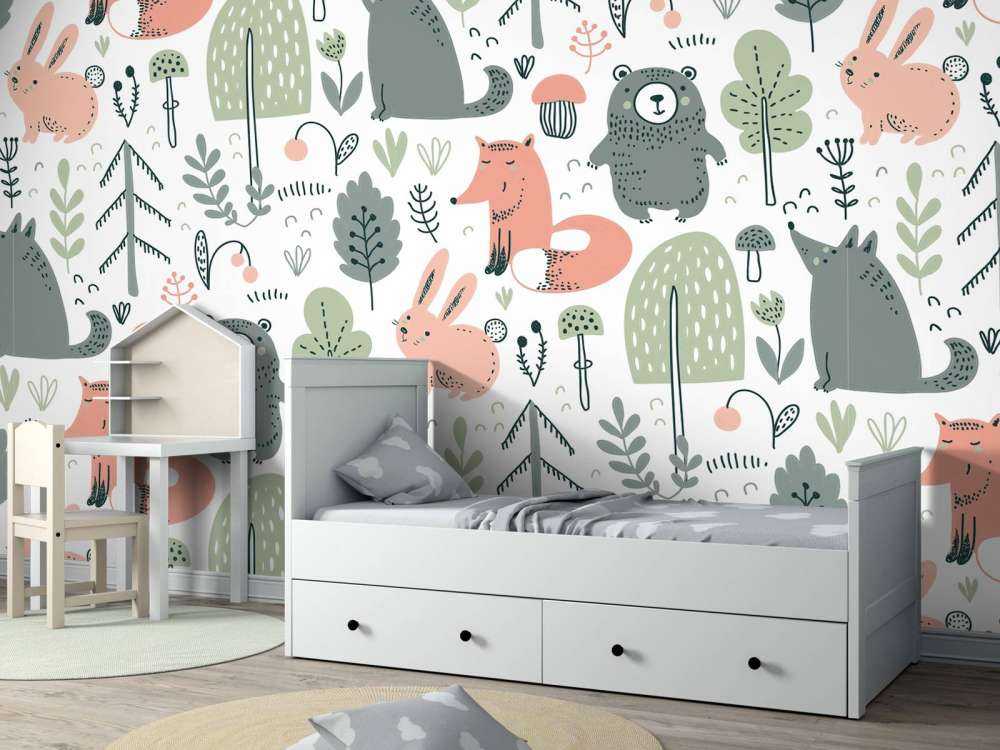 Coloured forest animals