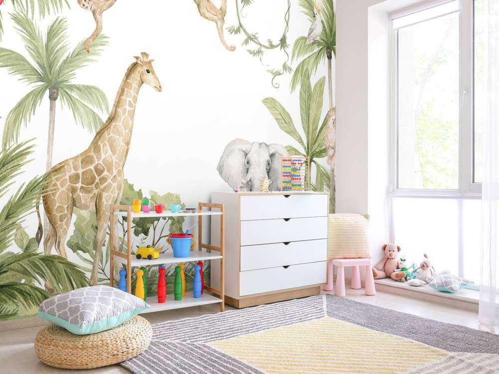 African animals in jungle