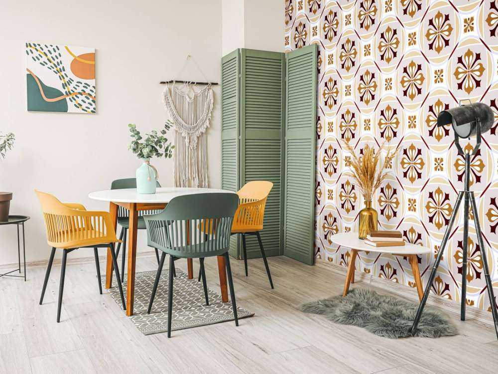 Patronen in bruin tinten