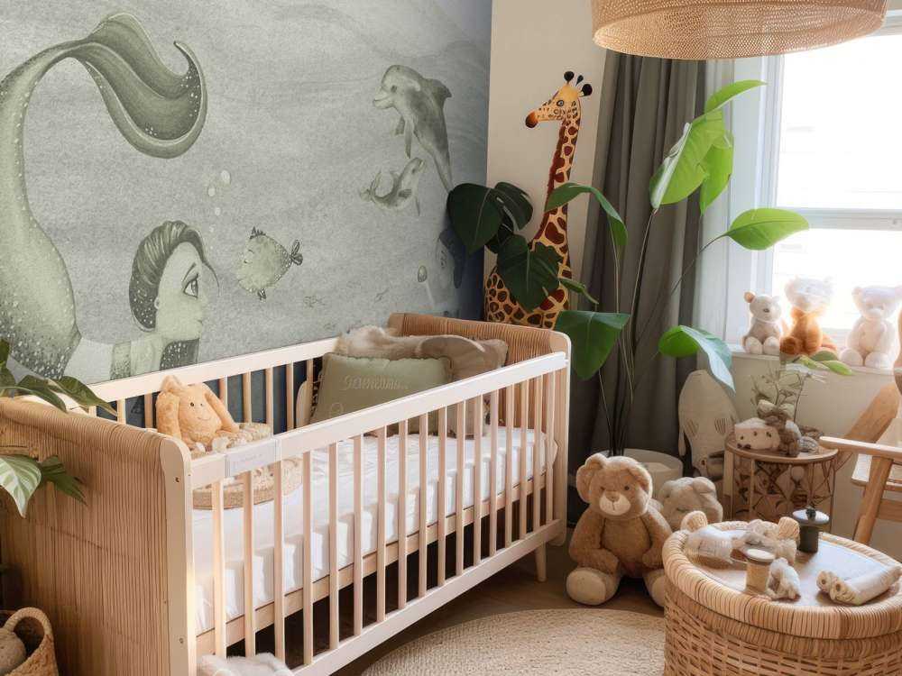 Mermaids world in green