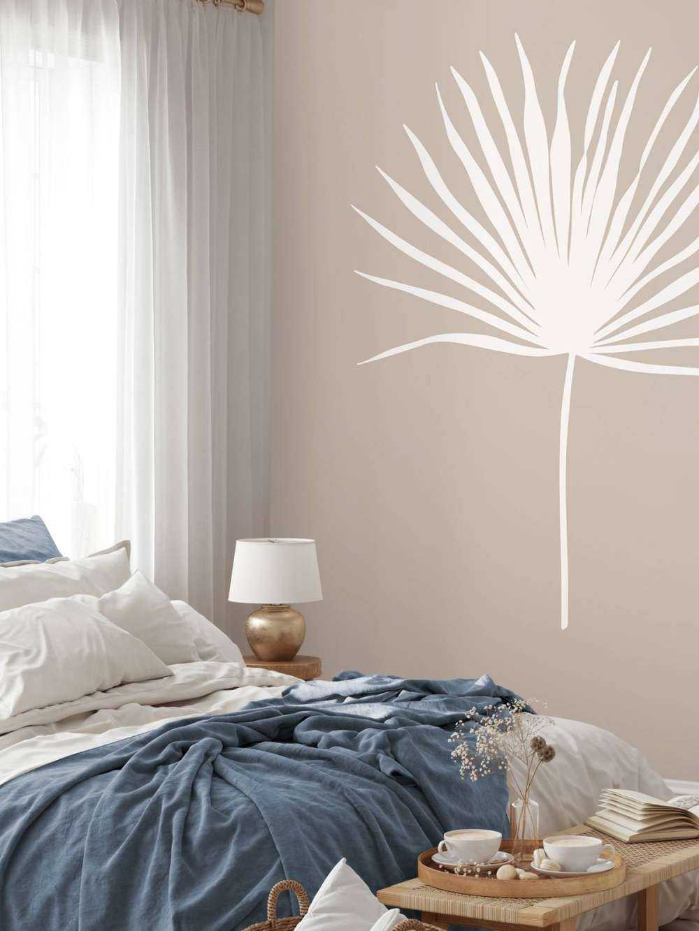 Plant op beige achtergrond