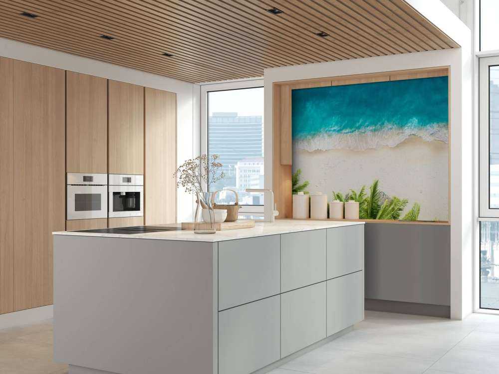 Aerial view of sandy beach