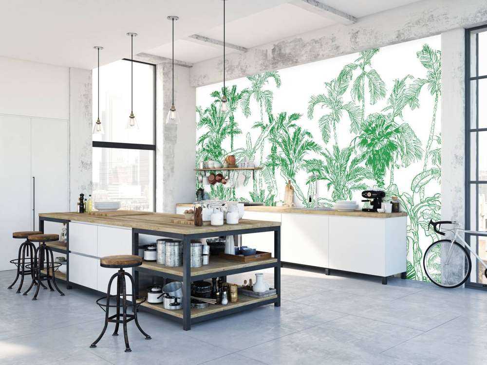 Green jungle illustration