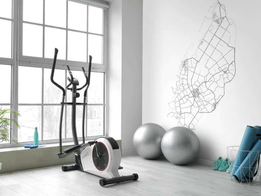 Plattegrond van Texel, wit