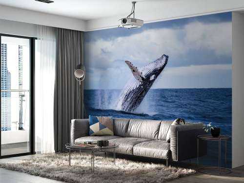 Jumping whale