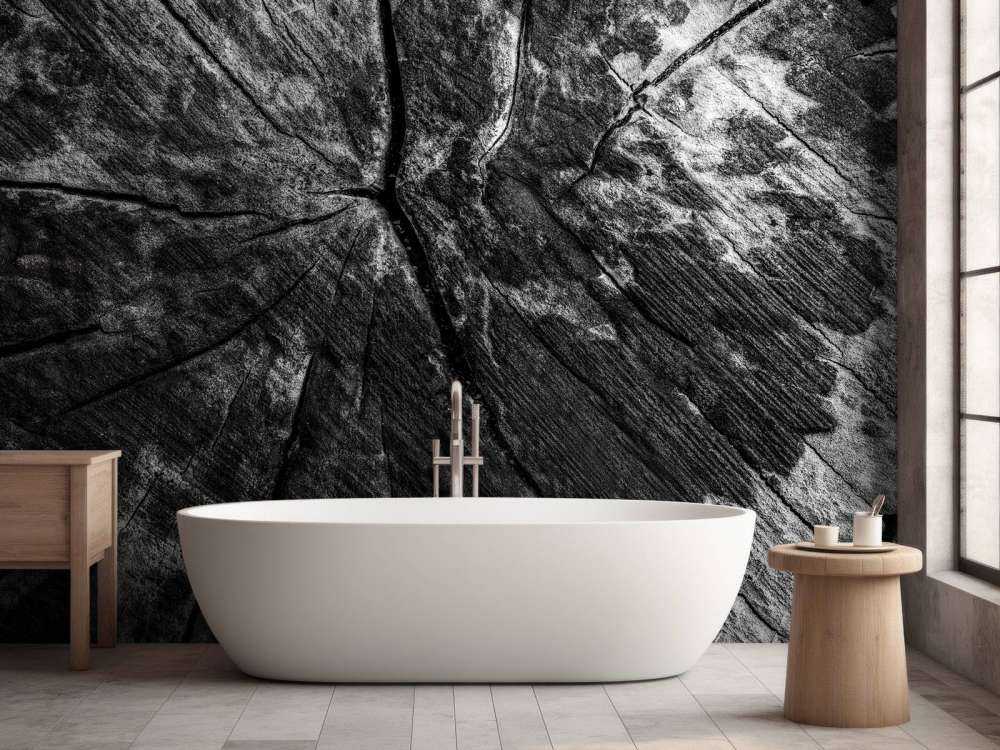 Zwart-witte boomstronk