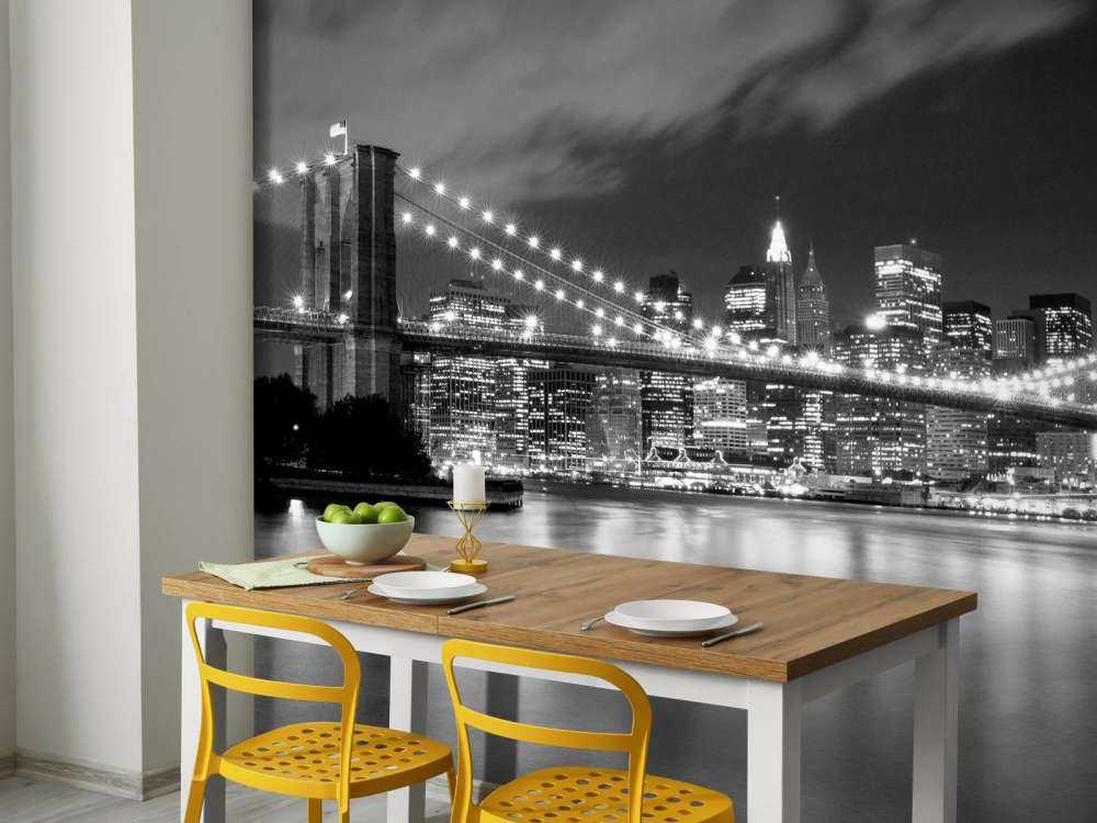 Brooklyn Bridge in zwart-wit