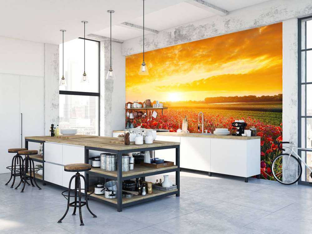 Poppies and Sunset