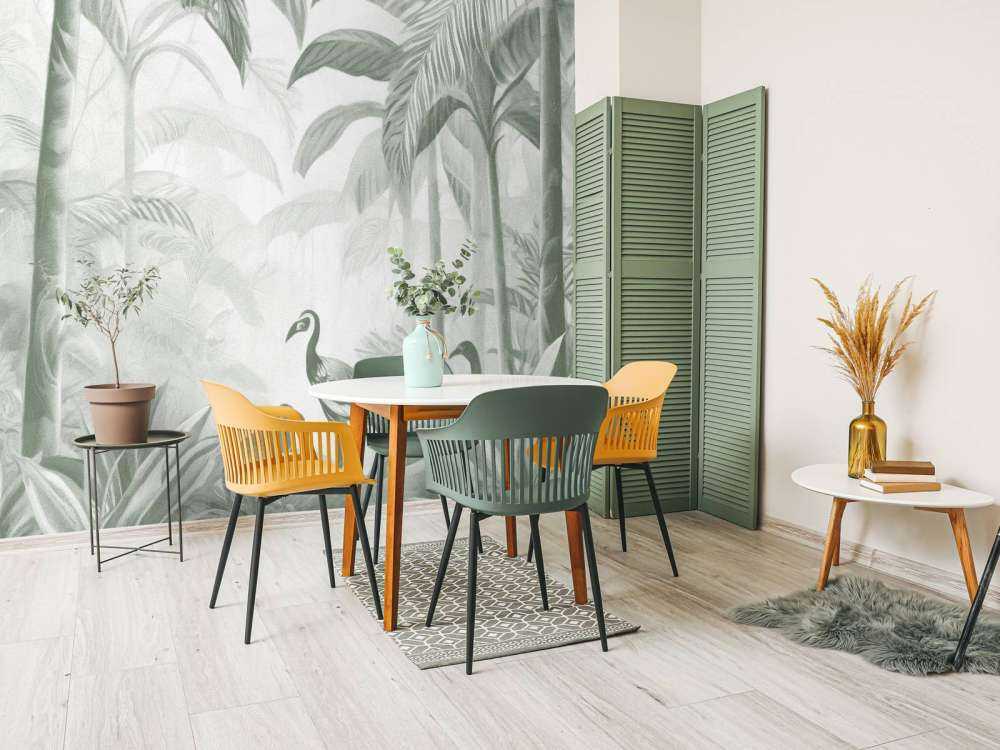 Hidden Jungle with Ibis, green