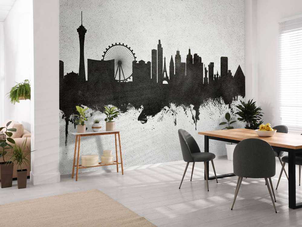 Watercolor skyline, Las Vegas