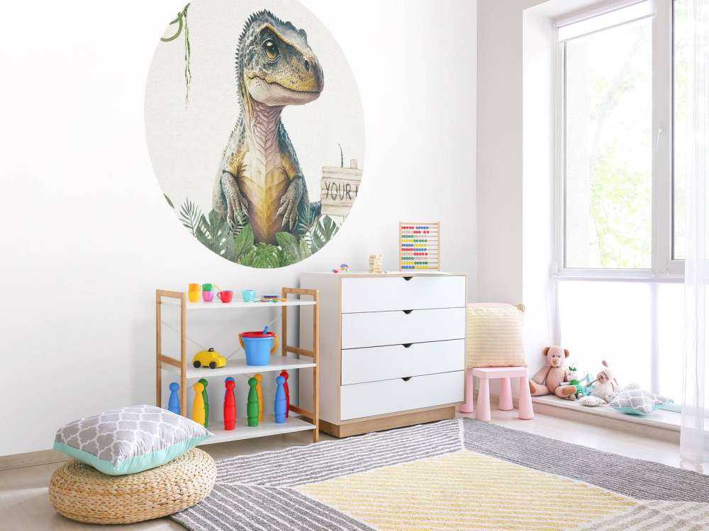 Baby t-rex in the jungle