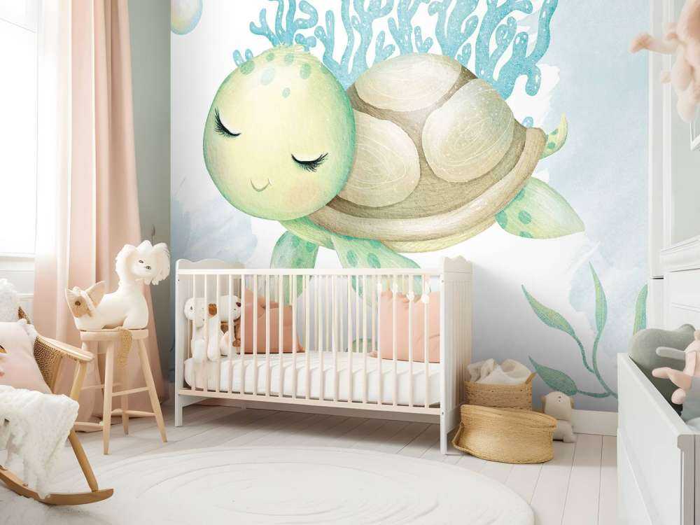 Mummy turtle and cub