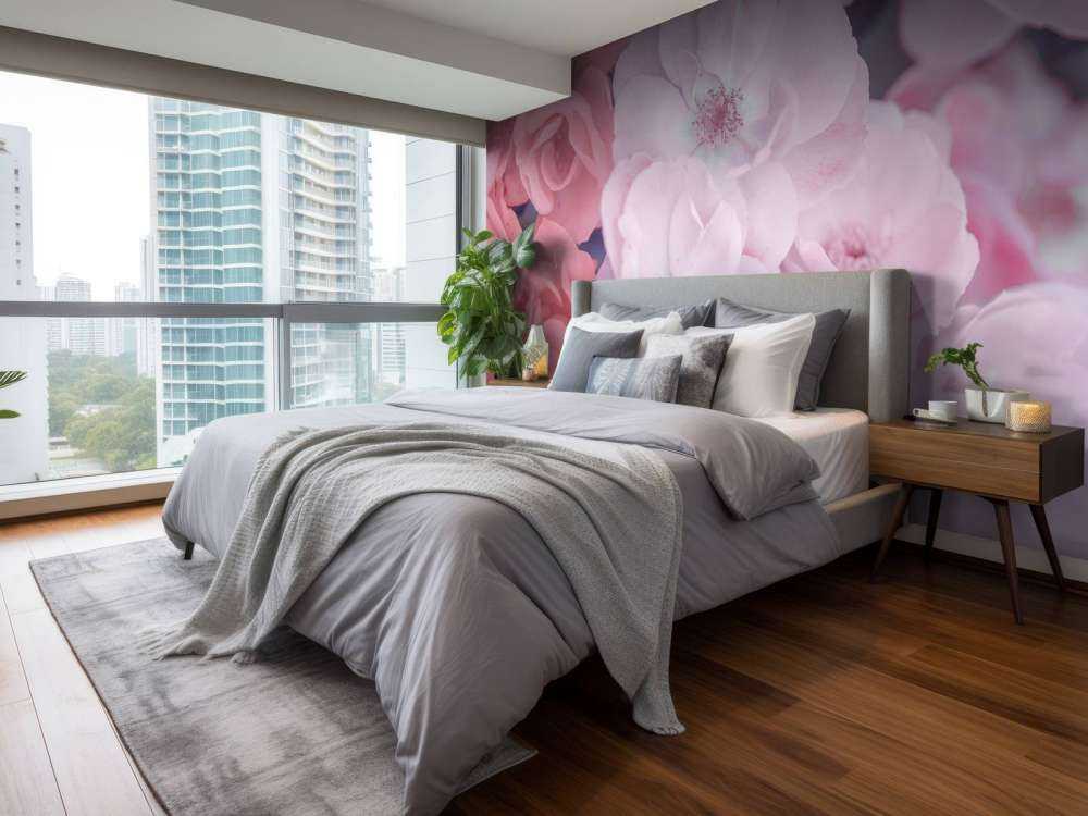 Pink clerical flowers