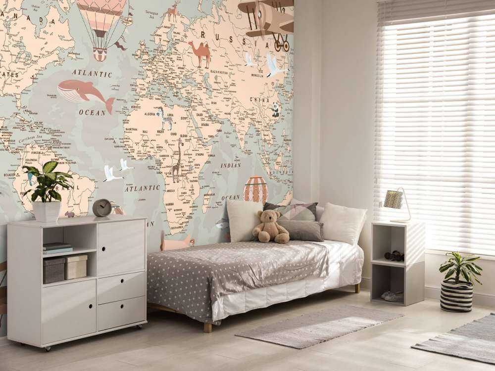 Beige world map