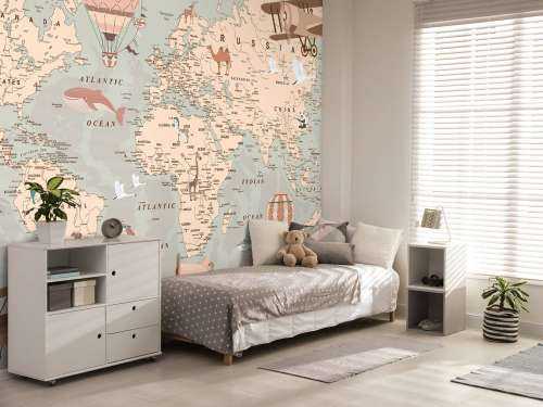 Beige world map