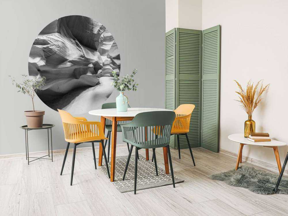 Zandsteen ravijn in zwart-wit