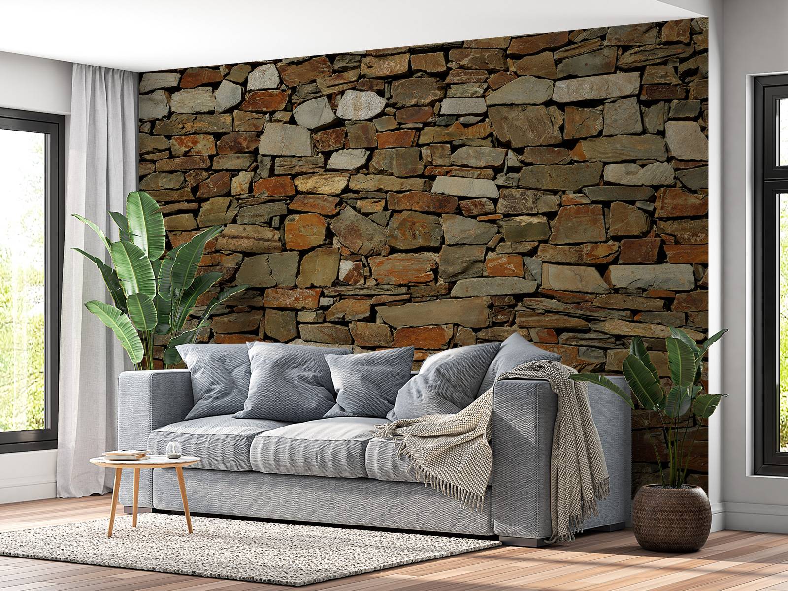 Wall with uneven bricks