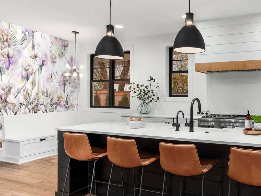 Huge Watercolor Irises Violet