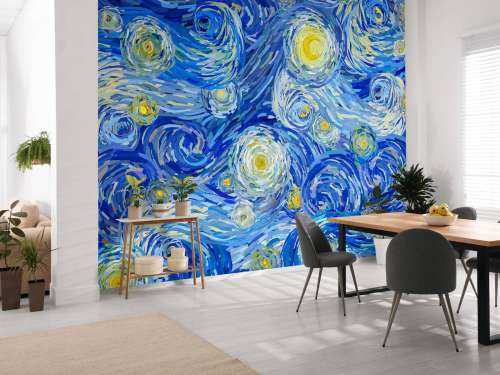 Starry night illustration